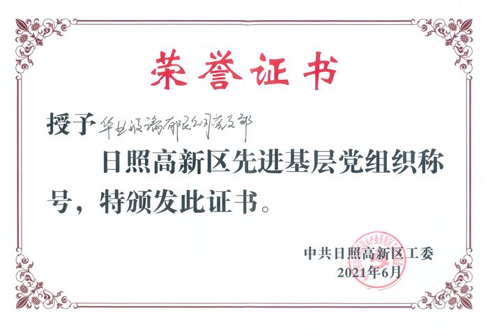 日照高新區(qū)先進基層黨組織-網絡